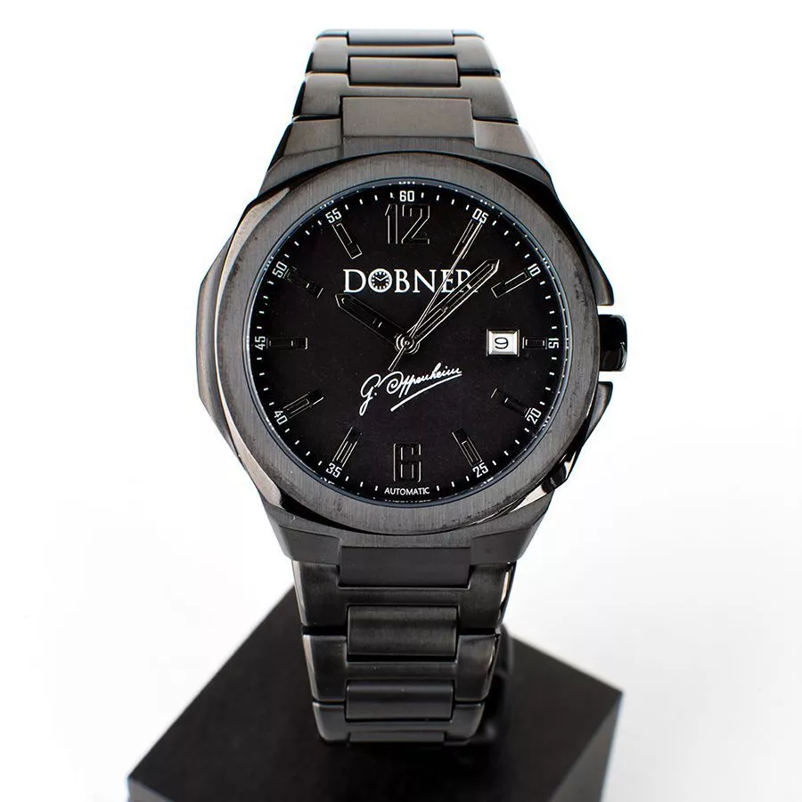 Orologio Dobner con Cassa in Acciaio e Quadrante Nero con Bracciale in Acciaio PVD Nero