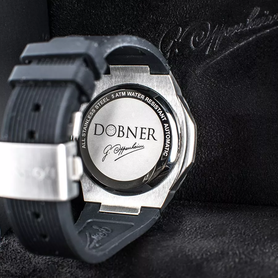 Orologio Dobner con Cassa in Acciaio e Quadrante Nero con Bracciale in Acciaio - immagine 4