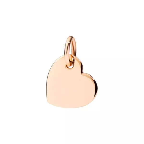 Dodo ciondolo cuore oro rosa