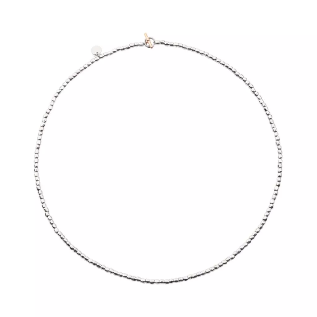 Dodo collana mini granelli argento