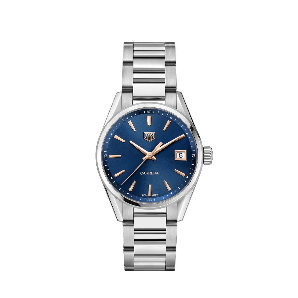 Tag Heuer Carrera Lady Quarzo con Cassa e Bracciale in Acciaio con  Quadrante Blu - Dobner