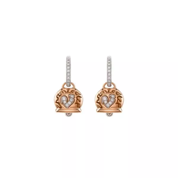 Orecchini Chantecler Campanella Media in Oro Rosa con Diamanti