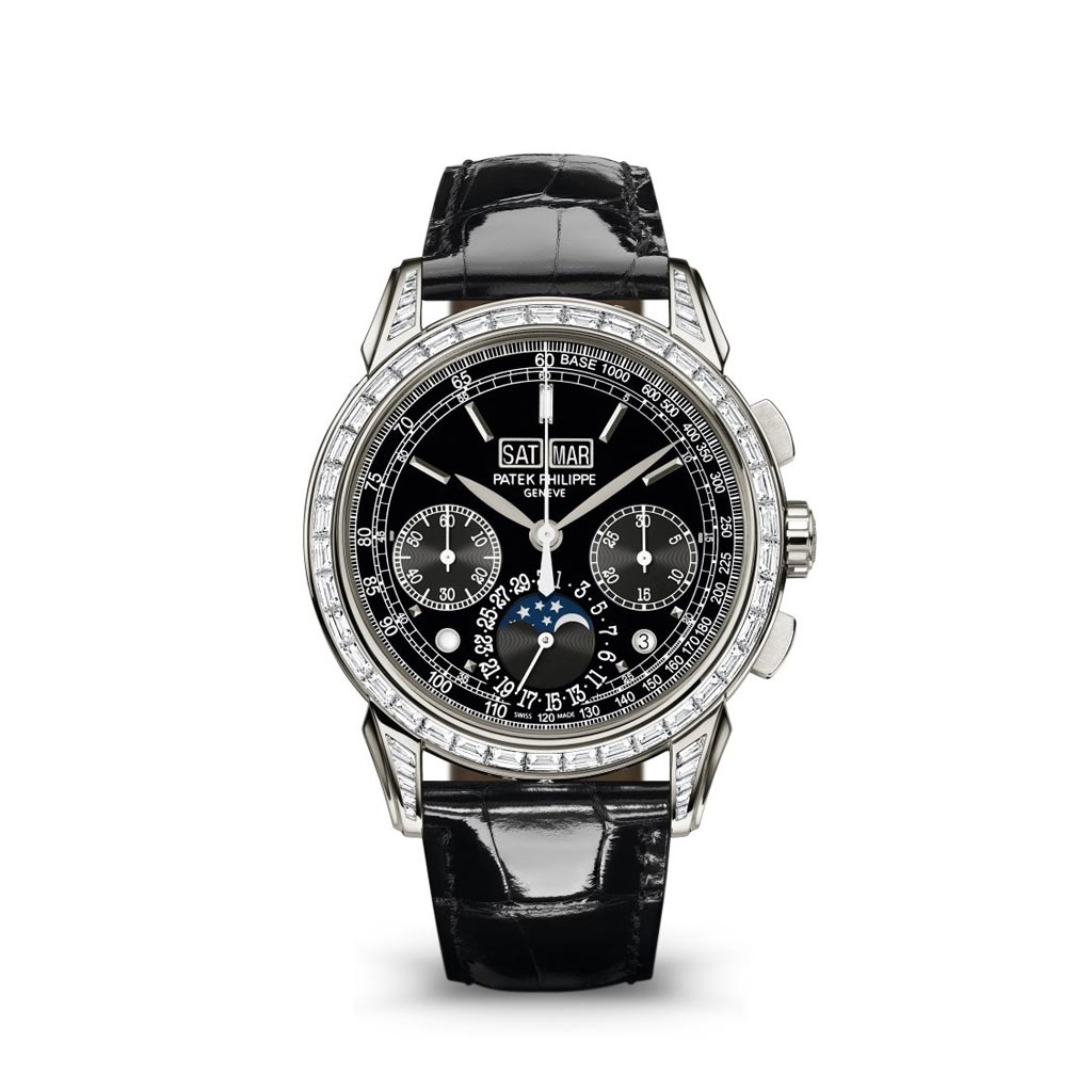 Orologio Patek Philippe Grandi Complicazioni con Cassa in Platino e  Diamanti con Cinturino in Pelle di Alligatore - Dobner