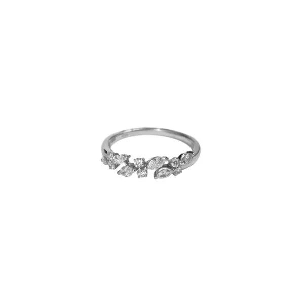 Anello Crivelli Fedina in Oro Bianco con Diamanti