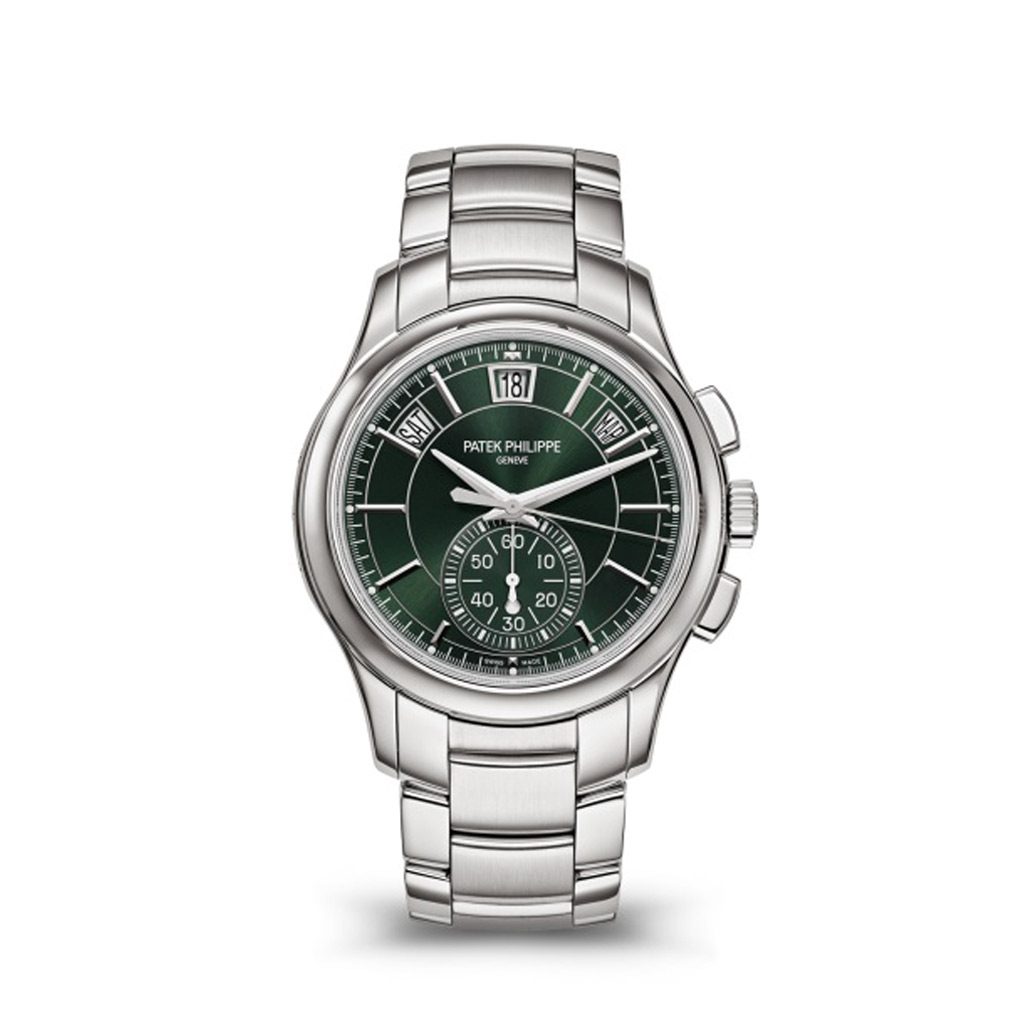 Orologio Patek Philippe Complicazioni con Cassa in Acciaio e Quadrante Verde  Oliva con Bracciale in Acciaio - Dobner