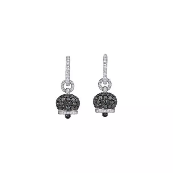 Orecchini Chantecler Campanella Piccola con Diamanti Neri