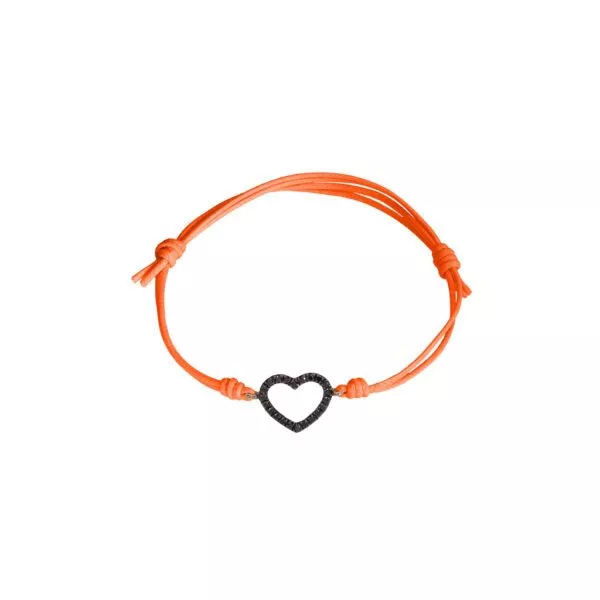 Bracciale Marco Gerbella con Cuore e Diamanti Black