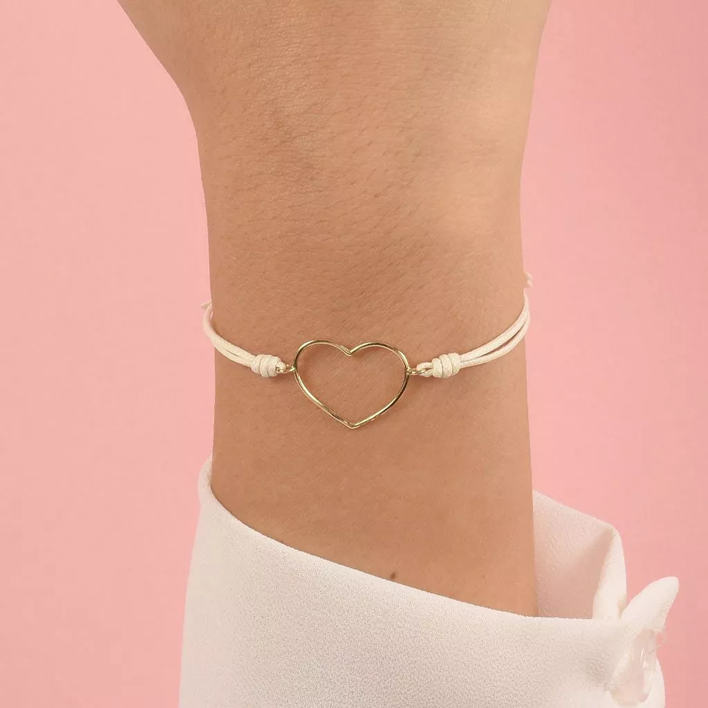 Bracciale Marco Gerbella con Cuore Grande a Filo e Cordino - immagine 2