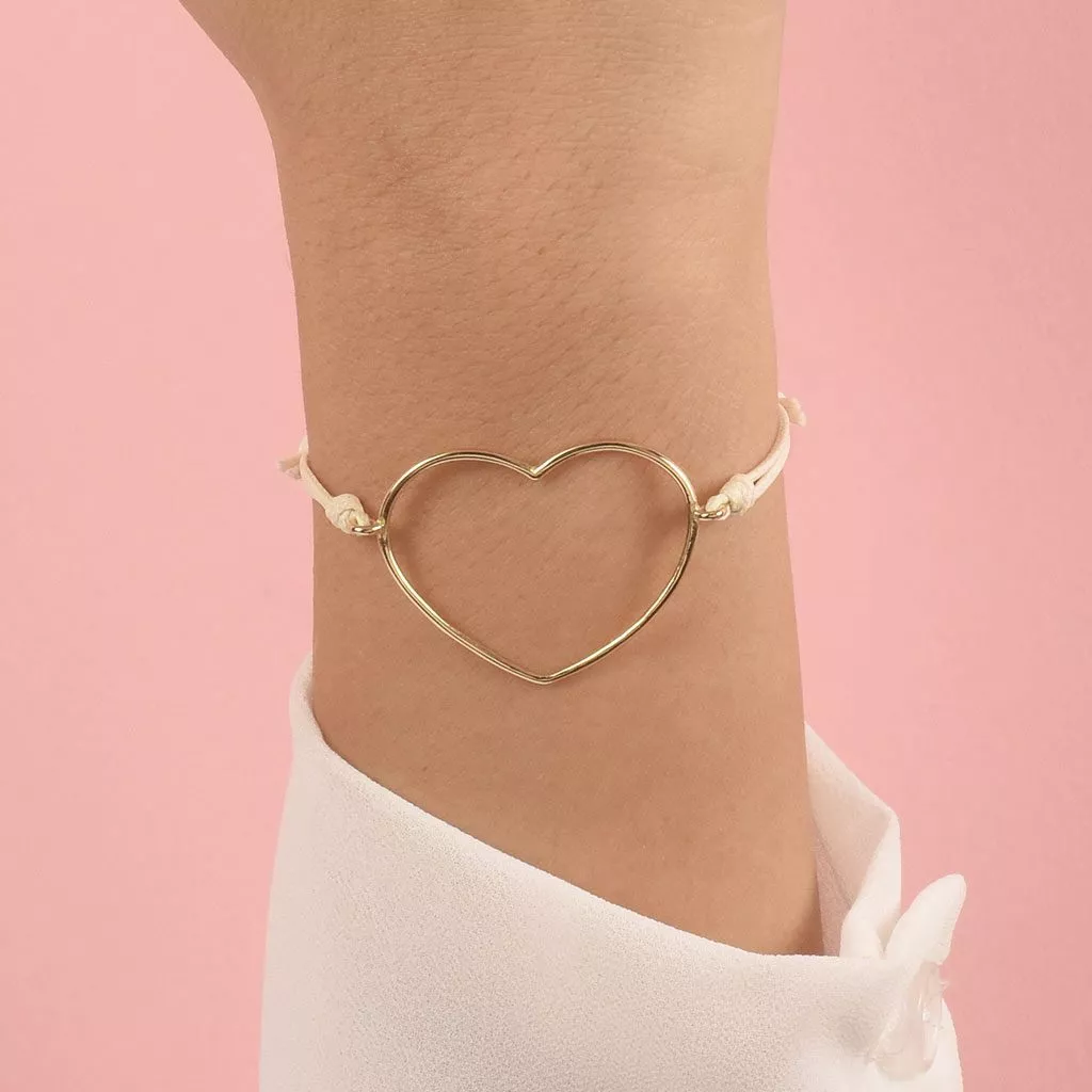 Bracciale Marco Gerbella con Cuore Grande e Cordino - immagine 2