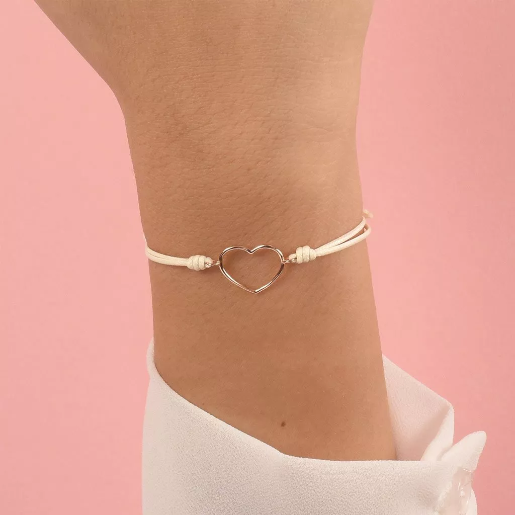 Bracciale Marco Gerbella con Cuore Medio e Cordino - immagine 2