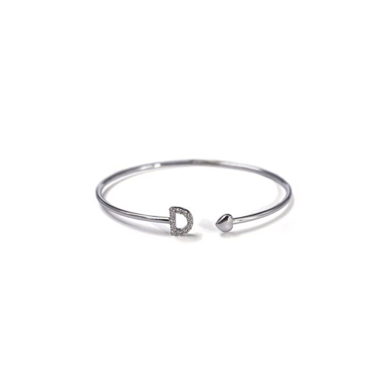 Bracciale Rigido Vestopazzo Con Lettera A In Alluminio Riciclato - Nickel Tested - Fatto A Mano - Unisex