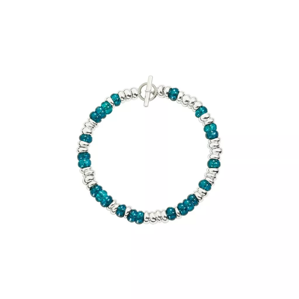Bracciale Dodo Rondelle in Argento e Plastica Riciclata