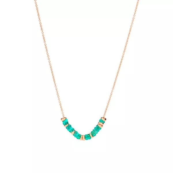 Collana Dodo Rondelle con Plastica Riciclata Verde