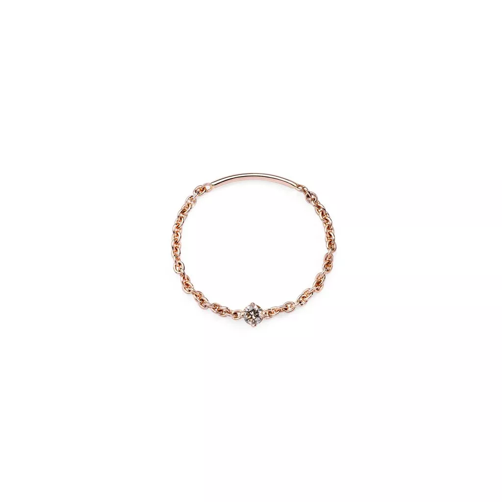 Anello Burato Solitaire Soft Brown Solitaire