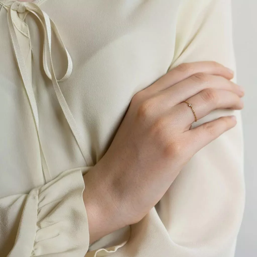 Anello Burato Solitaire Soft White Solitaire - immagine 2