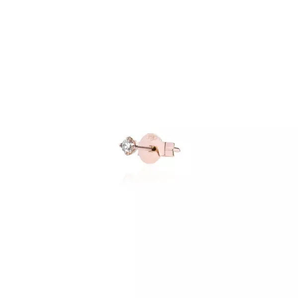 Orecchino Burato Solitaire White Solitaire Pin M