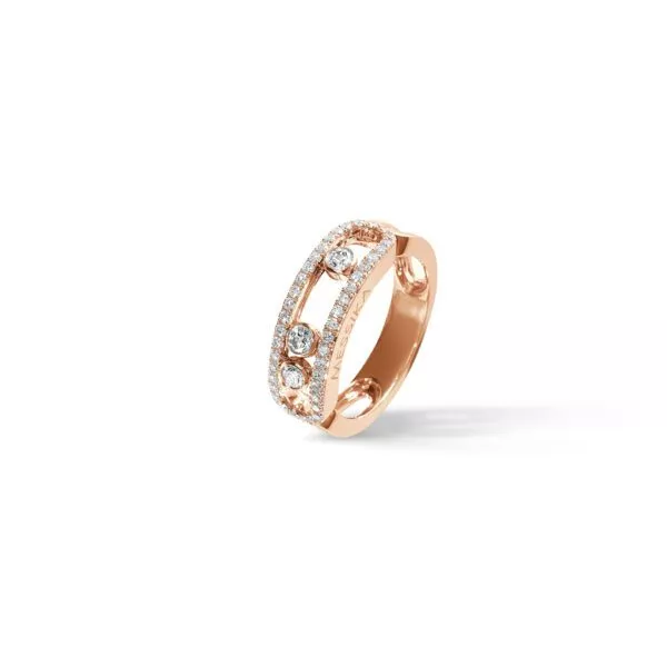Anello Messika Move Classique Pavé in Oro Rosa