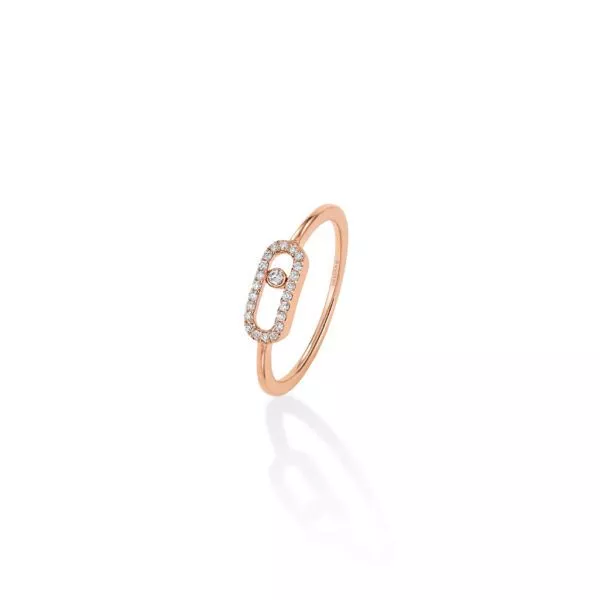 Anello Messika Move Uno in Oro Rosa con Diamanti