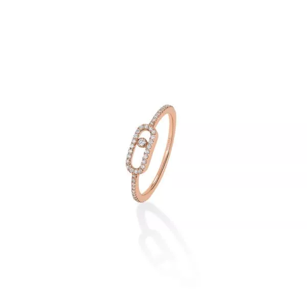 Anello Messika Move Uno Pavé in Oro Rosa
