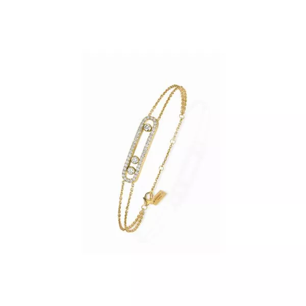 Bracciale Messika Move Classique Pavé in Oro Giallo