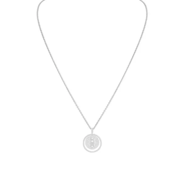 Collana Messika Lucky Move MM Pavé in Oro Bianco