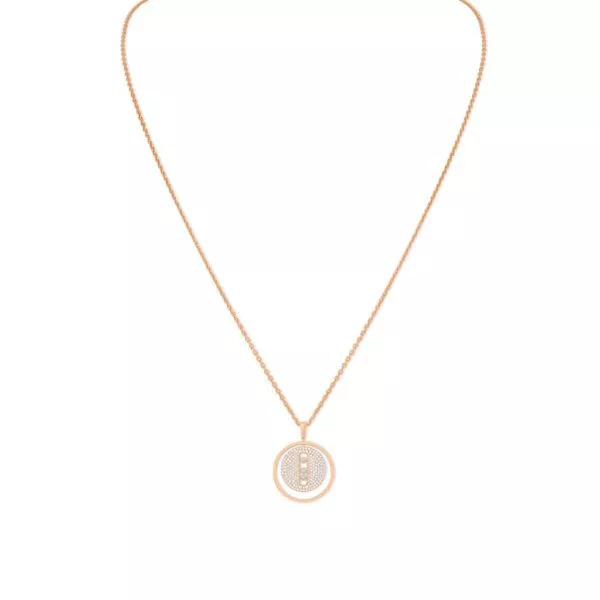 Collana Messika Lucky Move MM Pavé in Oro Rosa