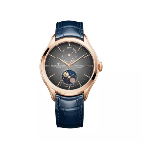 Orologio Baume & Mercier Clifton con Cassa in Oro Rosa e Cinturino in Pelle