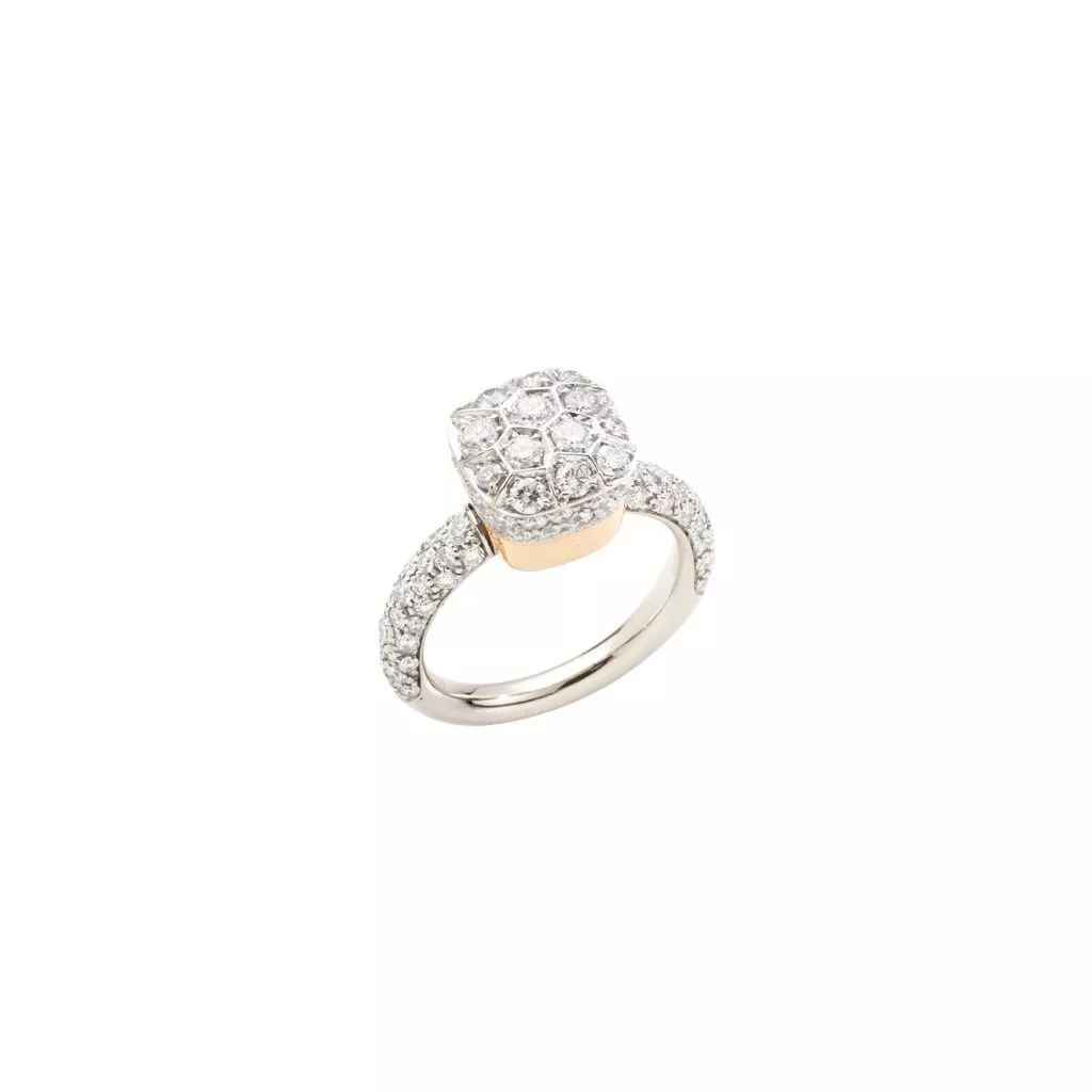 Anello Pomellato Nudo Solitaire con Diamanti Bianchi