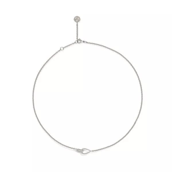 Collana Chantecler Accessori 42 cm in Oro Bianco con Diamanti