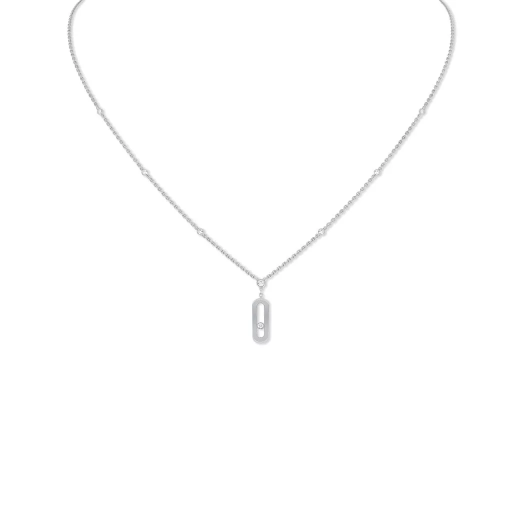 Collana Messika Long Move Uno in Oro Bianco