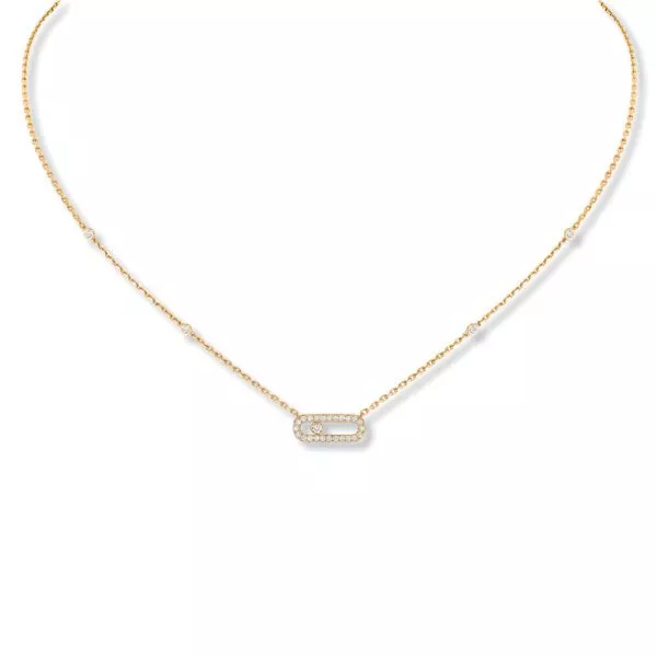 Collana Messika Move Uno Pavé in Oro Giallo