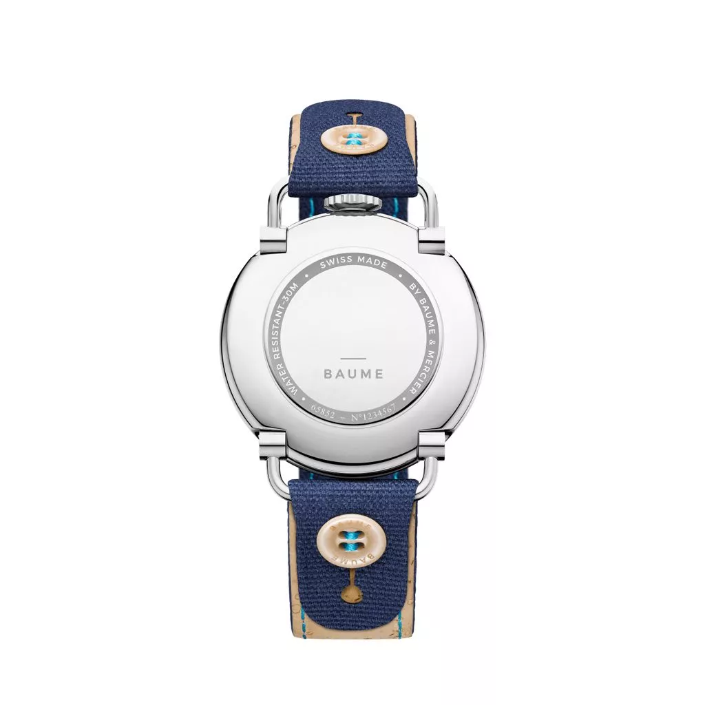 Orologio Baume & Mercier Baume con Cassa in Acciaio e Cinturino in Cotone Blu - immagine 2