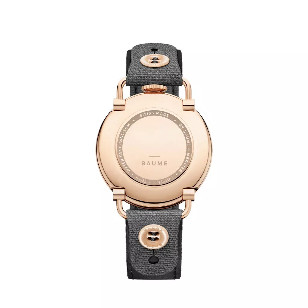 Orologio Baume & Mercier Baume con Cinturino in Cotone Grigio - immagine 2