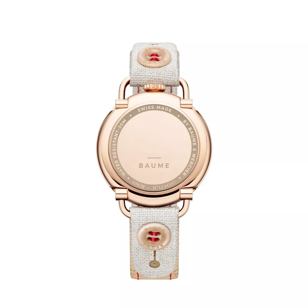 Orologio Baume & Mercier Baume con Quadrante Argentato e Cinturino in Lino - immagine 2