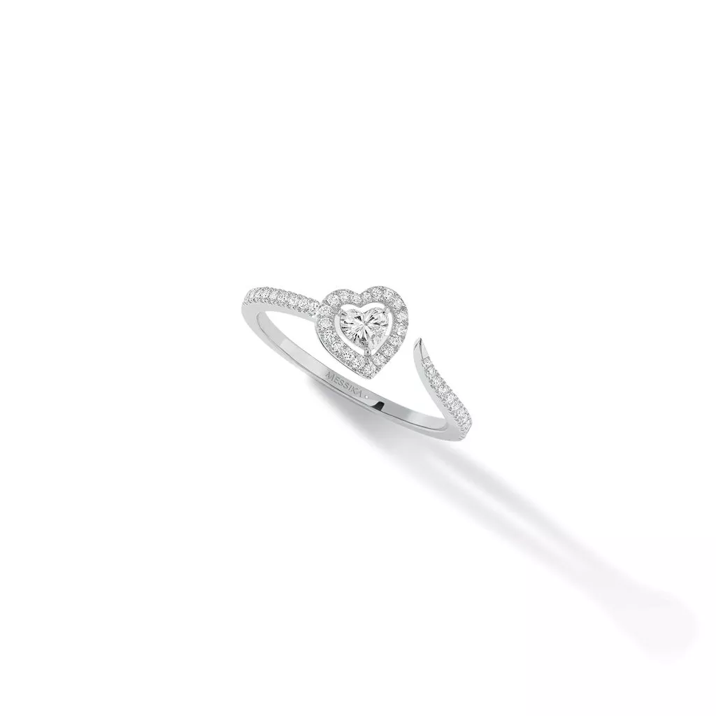 Anello Messika Joy Coeur Pavé in Oro Bianco