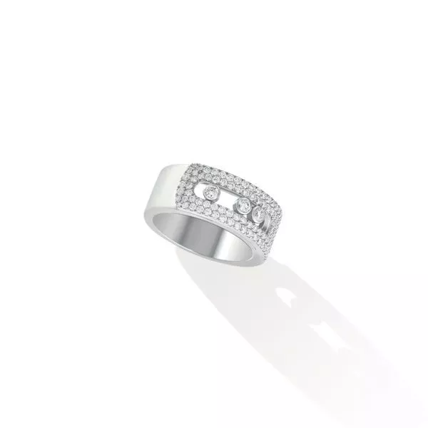 Anello Messika Move Noa GM Pavé in Oro Bianco