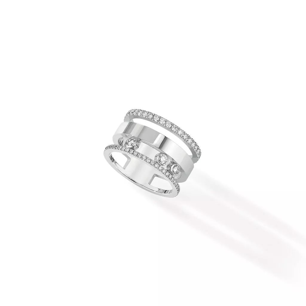 Anello Messika Move Romane GM in Oro Bianco