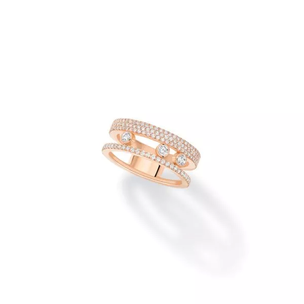 Anello Messika Move Romane Pavé in Oro Rosa