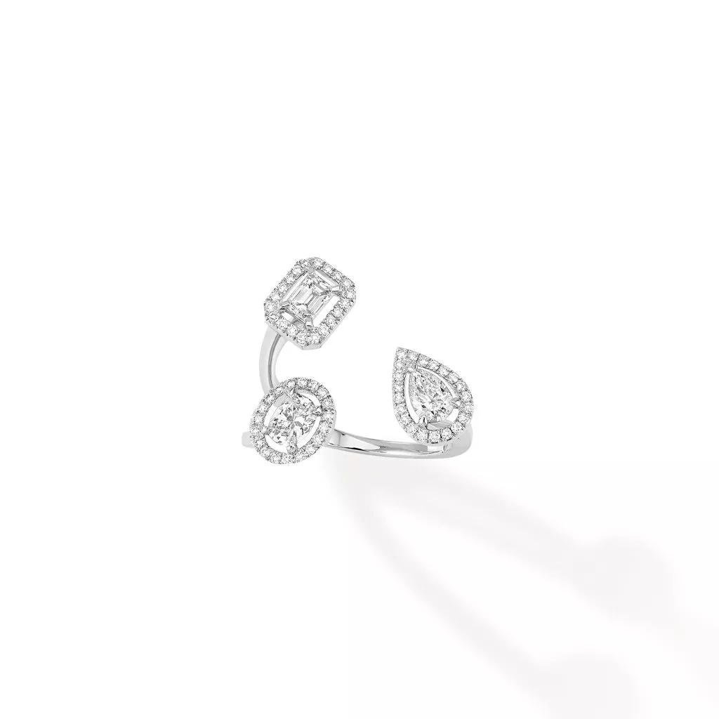 Anello Messika My Twin Trilogy in Oro Bianco