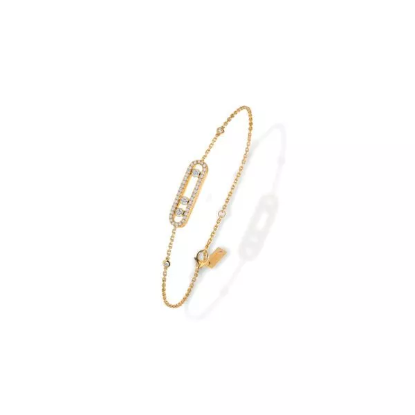 Bracciale Messika Baby Move Pavé in Oro Giallo