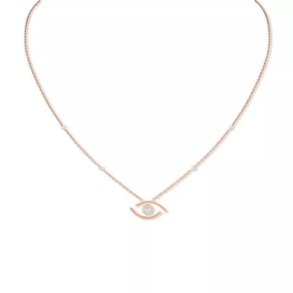 Collana Messika Lucky Eye in Oro Rosa