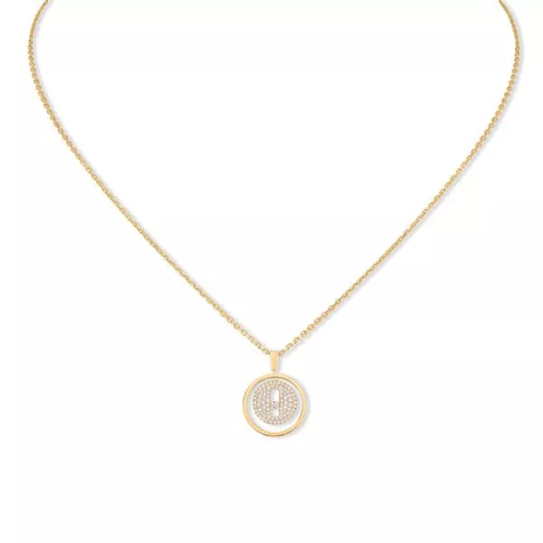 Collana Messika Lucky Move PM Pavé in Oro Giallo