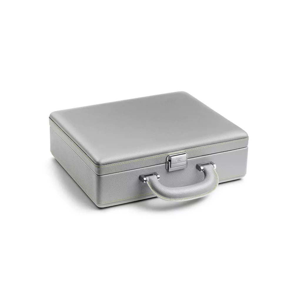 Astuccio Scatola del Tempo Valigetta 8 Compact colore Grigio/Verde con Maniglia - immagine 2