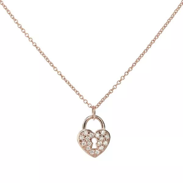 Collana Marco Gerbella con Lucchetto e Diamanti