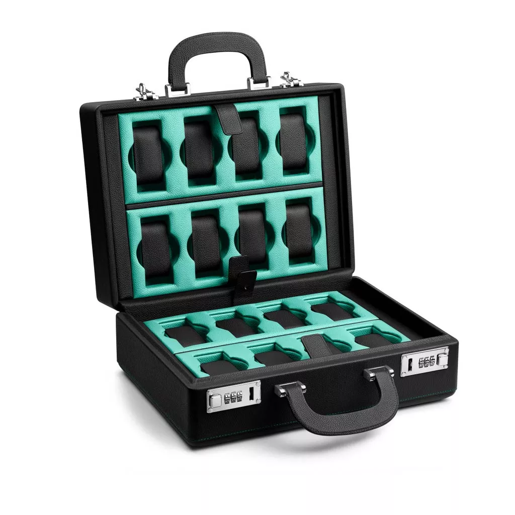 Scatola del Tempo Valigetta 16 colore Nero/Blu Tiffany