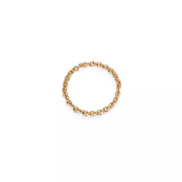 Anello Burato Linee ed Archi Yellow L Chain