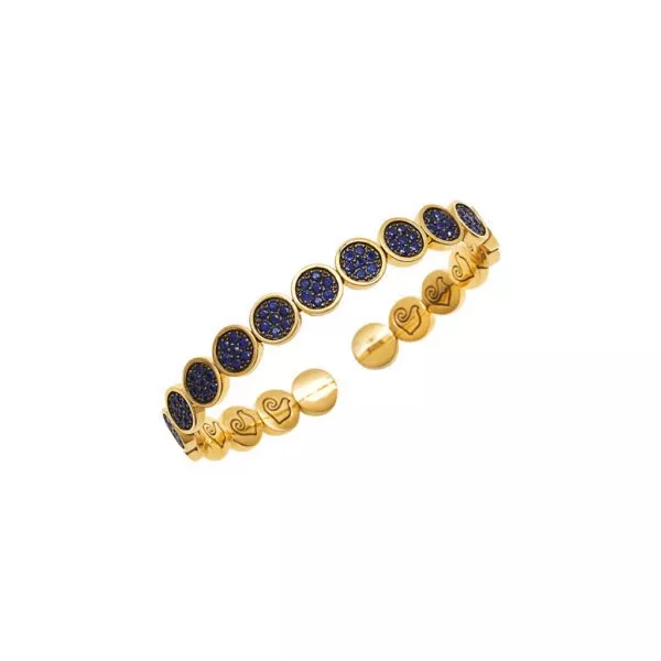 Bracciale Chantecler Paillettes Rigido con Zaffiri Blu