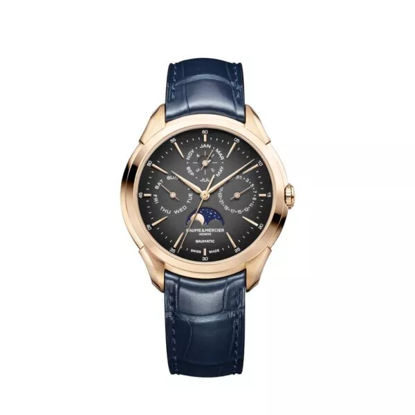 Orologio Baume & Mercier Clifton con Cassa in Oro Rosa e Fasi Lunari