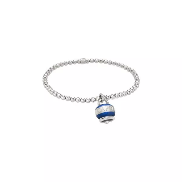 Bracciale Chantecler Et Voilà Campanella Capriness con Smalto Bianco e Blu
