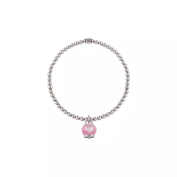 Bracciale Chantecler Et Voilà Campanelle in Argento con Smalto Rosa